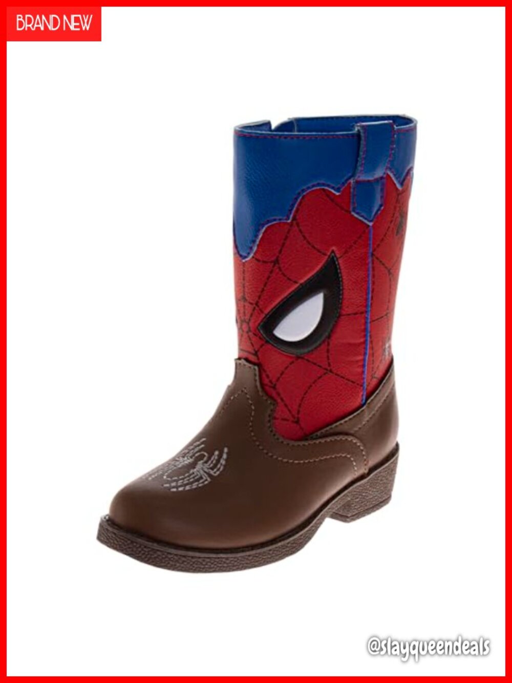 Josmo Kids Cowboy Boots Faux Leather Western Pull-On Rubber Sole